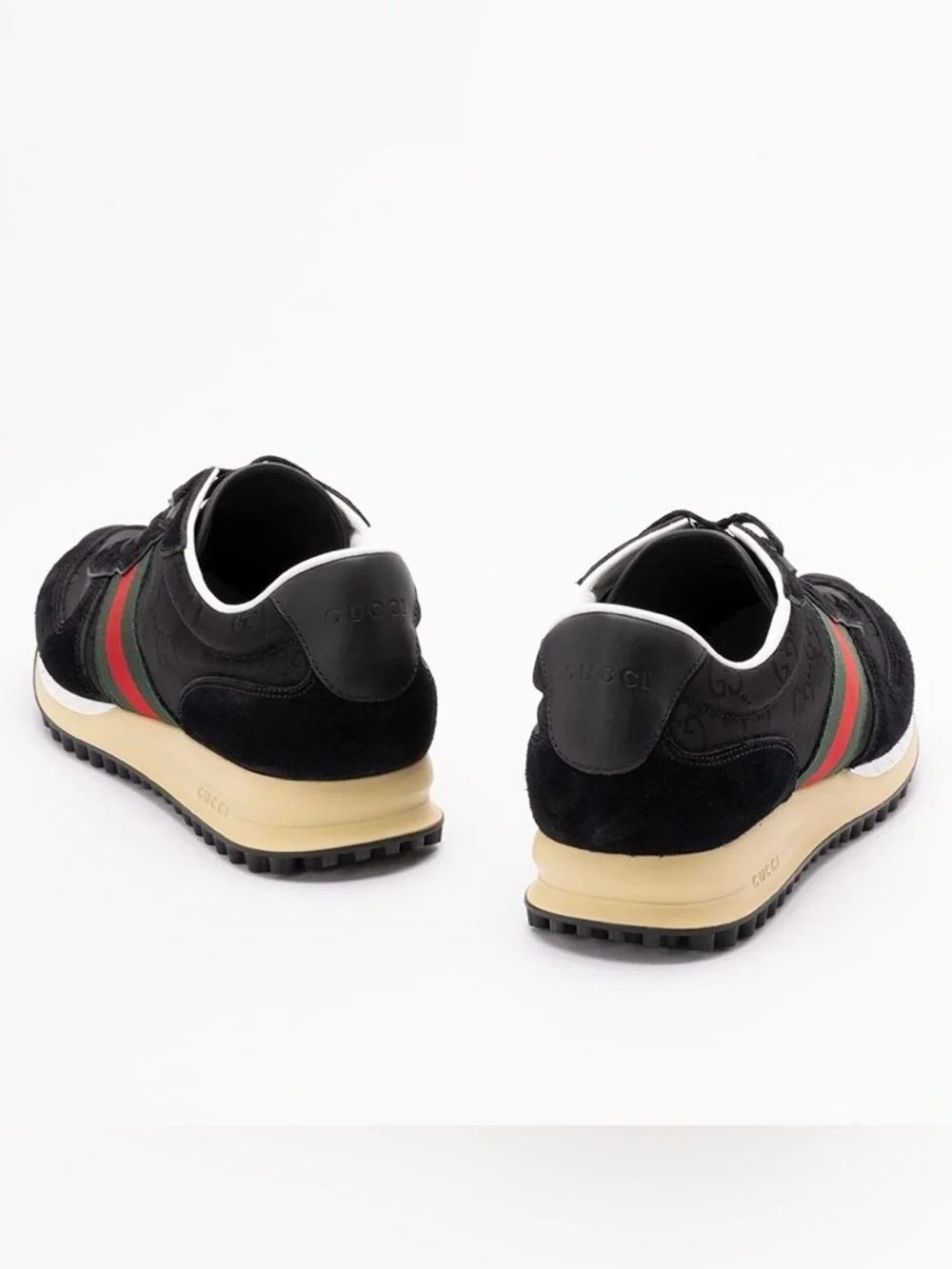 GUCCI Re-Motion Nora Runners web stripe leather sneakers